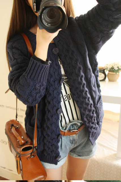 Autumn/winter Knitting Twist To Restore Ancient Ways More Cardigan Sweater Sweater Dress Coat