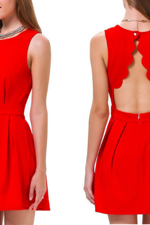 Fashion Sleeveless Halter Dress