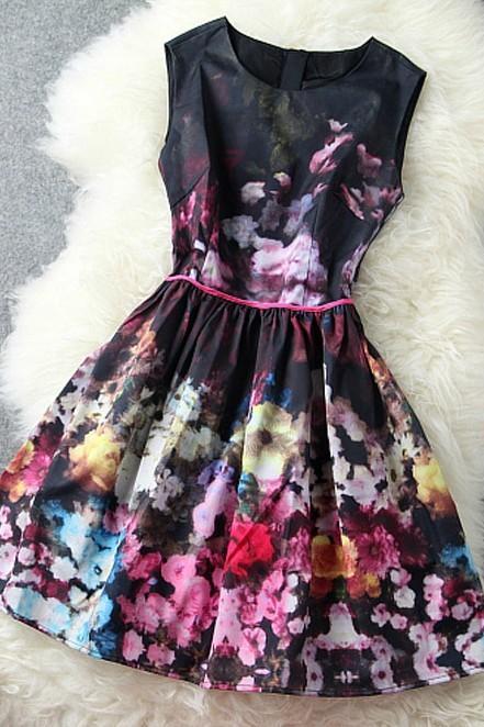 High-End Retro Sleeveless Vest Dress