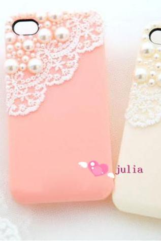 Lace Case Pearl Case Bling Bling Case Simple Classy Case Iphone 4/4s/5/5s/5c