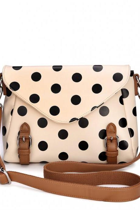 Retro Cute Polka Dot Messenger Bag Shoulder Bag