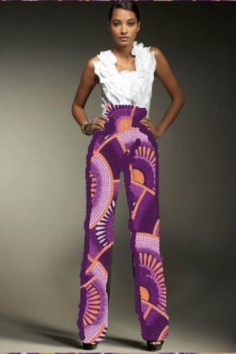 04 - Worldwide Shipping - Gorgeous Cotton African Dashiki High Waist Pants