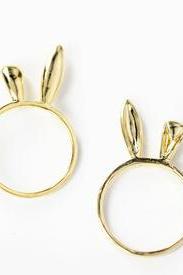 Lovely rabbit ear ring, little finger ring
