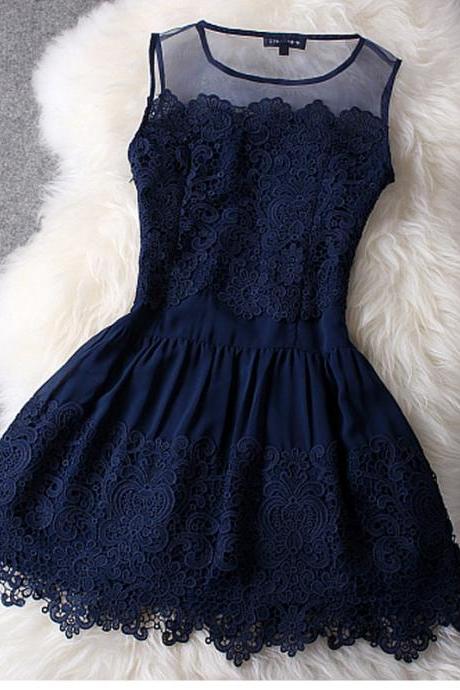 Unique Hollow Out Hook Flower With Lace Skirt