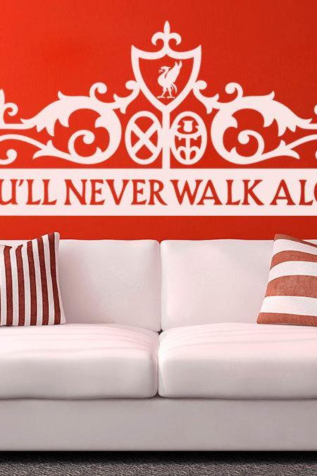 Liverpool FC - You'll Never Walk Alone, Wall Decor - Football Boys Room Decor - Gift for Men - Liverpool FC Soccer