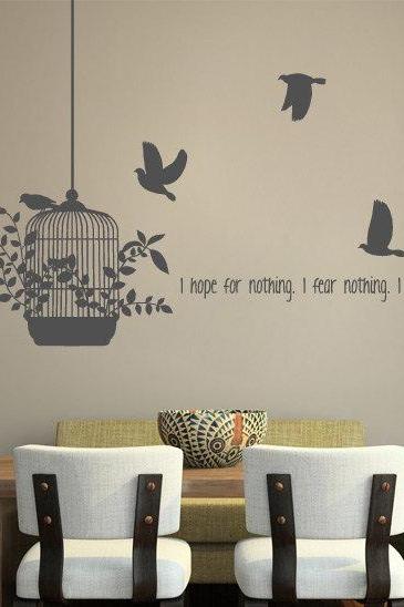 Wall Decal Quotes -hope For Nothing Quote Vinyl Decal For Housewares