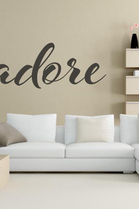 J'Adore Dior Fashion Quote Wall Sticker Glamour Decor Wall Art for Housewares