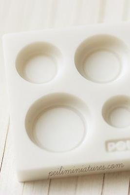 Miniature Plate Mold For Dollhouse Miniature 1/12 Scale Round Bowls