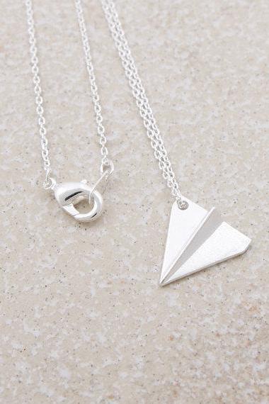 Paper airplane Necklace