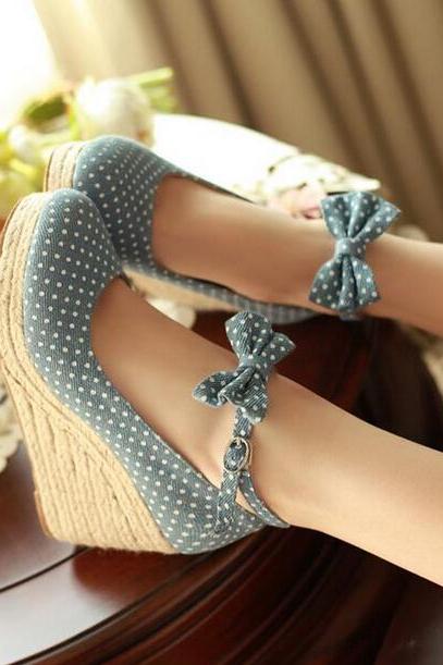 Spring And Summer Wave Point Fashion High Heels Ss05242sh