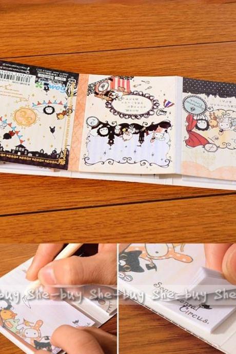 Random Japan San-X 6 Fold Circus Post It Bookmark NotePad Flag Memo Sticky Notes