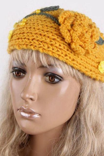 Yellow Headbands Yellow Ear Warmers Flower Headbands