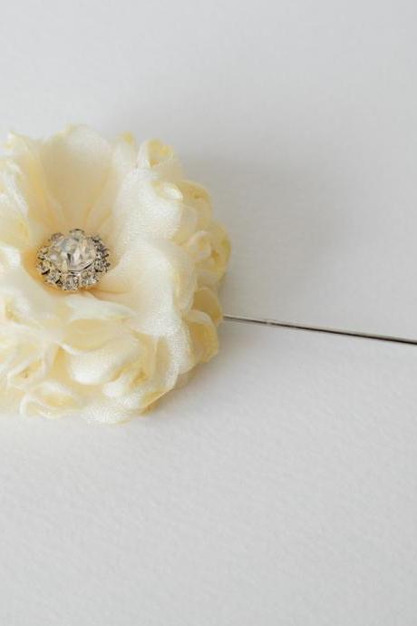 Crystal ESTHER-Men's flower Boutonniere/Buttonhole for wedding,Lapel pin,hat pin,tie pin