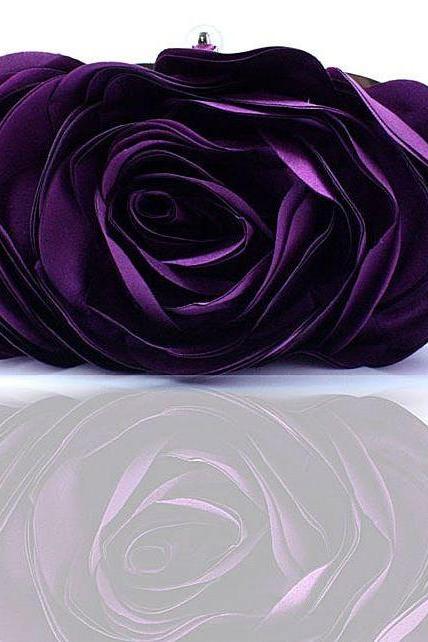 Purple Clutch Women Evening Clutch Purse Bridal Clutch Bridesmaids Clutch Romantic Clutch Evening Bags