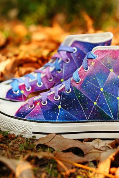 Harajuku Galaxy Pattern Canvas Shoes
