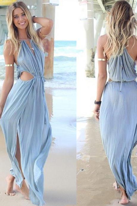 Sexy Boho Long Maxi Party Bikini Beach Dress; Sexy Chiffon Dress - avail sizes M, XXL