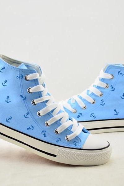 Naval Air Anchor Painted Canvas Shoes