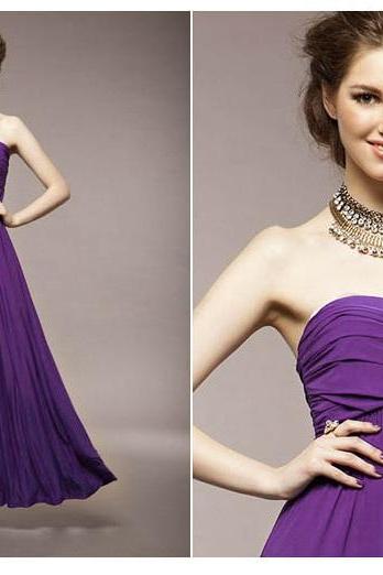 Sexy, Elegant Deep Purple Tube Dress - available in 5 colors