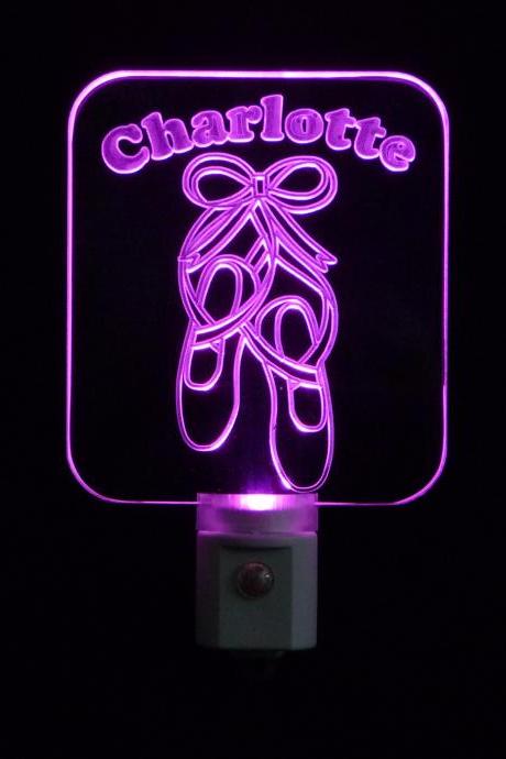 FREE Shipping to US-Girls Personalized Ballerina Slippers LED Night Light- with Name