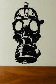 Gasmask Decal Sticker Wall Art Graphic