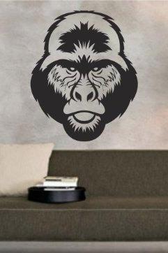 Gorilla Face Sticker Wall Decal Animal Art Graphic
