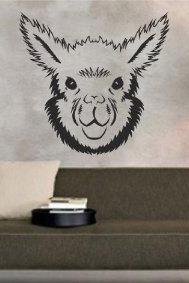 Alpaca Face Sticker Wall Decal Animal Art Graphic