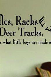 Rifles Racks and Deer Tracks Decal Sticker Wall Boy Girl Teen Child