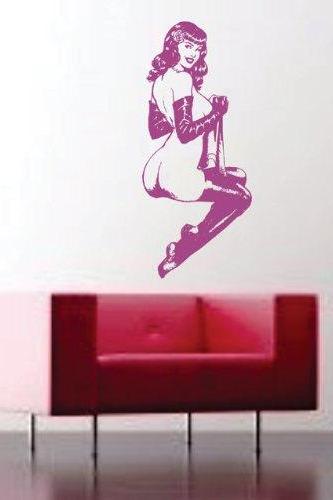 Retro Pin Up Girl Wall Decal Sticker