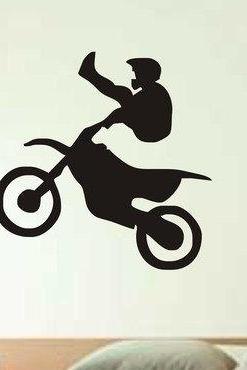 Dirtbike Rider Mx X Games Version 104 Decal Sticker Wall