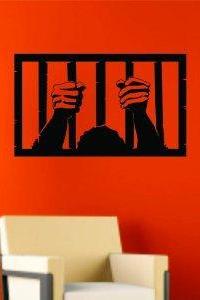 Man In Jail Decal Sticker Wall Art Graphic