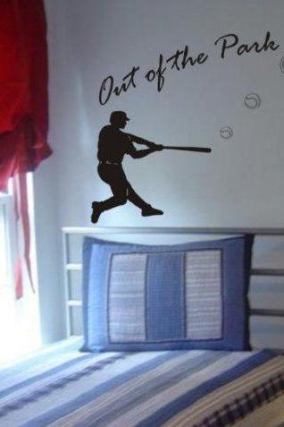 Baseball Player Decal Sticker Wall