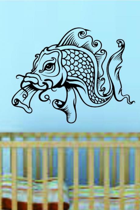 Koi Fish Version 105 Decal Sticker Wall Art Graphic Fish Ocean Scuba Dive