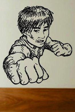 Kung Fu Master Decal Sticker Wall Boy Girl Teen Child Sport Fight