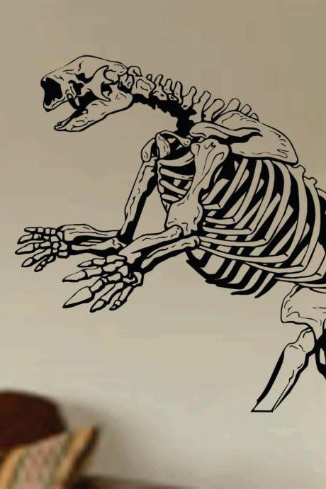 Dinosaur Skeleton Vinyl Wall Decal Sticker Zoo Modern Wall Mural Art Animal