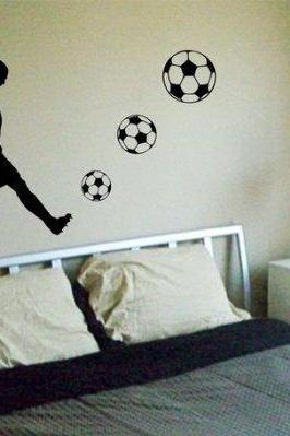 Soccer Player Decal Sticker Wall