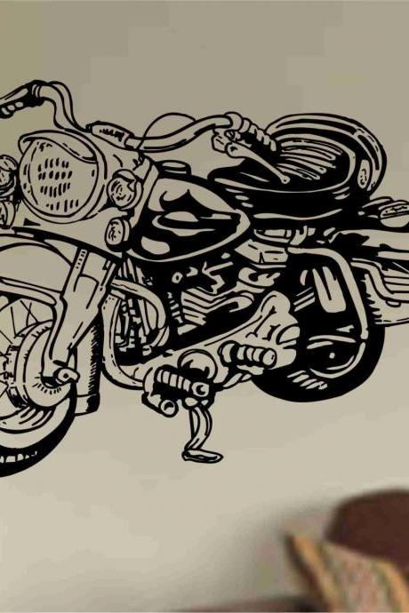 Motorcycle Hog chopper Wall Decal Sticker Decals Stickers Vinyl
