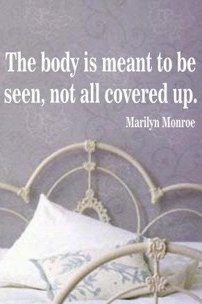 Wall Decal Quotes - The body is meant to be seen Marilyn Monroe Wall Decal Sticker Teen Room Decor
