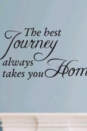 Wall Decal Quotes - The Best Journey Quote Wall Decal Sticker Teen Love Girl Room Decor Words Tattoo