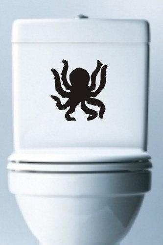Octopus Toilet Decal Sticker Wall Graphic Ocean Animal Ocho Funny Bathroom