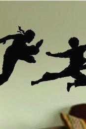 Kung Fu Decal Sticker Wall Boy Girl Teen Child Sport Fight