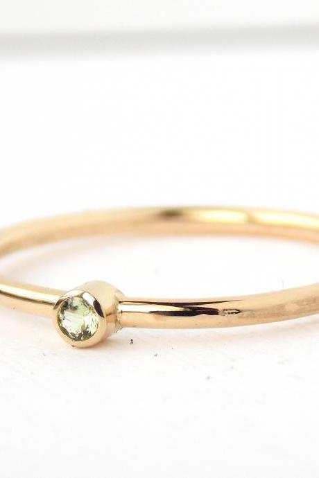 Tiny Yellow Gold-filled Birthstone Ring: 14K Gold-filled ring, dainty ring, simple ring, gold ring, promise ring, birthstone ring