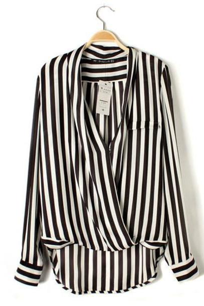 Fashion Irregular Stripe Shirt