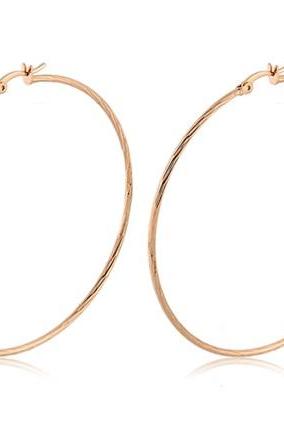 Rigant 18K RGP Circle Hoop Earrings (Gold)