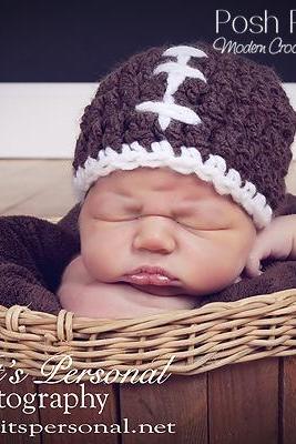 Crochet Hat Pattern Easy Football Beanie Crochet Pattern Newborn to Adult Sizes PDF 162