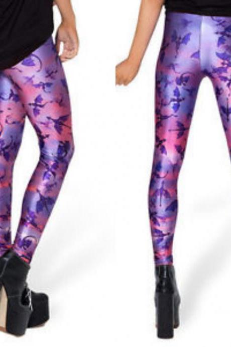 ± FREE SHIP ± Pirate Punk Leggings Galaxy Pants Digital Printing ADVENTURE TIME Attack Of The Unicorn Leggings For Wome