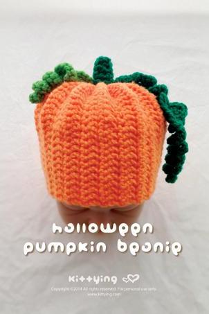 Crochet Pattern Halloween Pumpkins Beanie - Chart &amp;amp;amp; Written Pattern