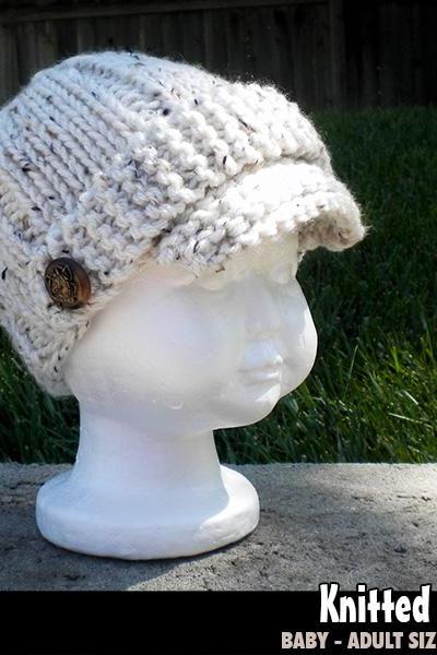 Quick & Easy Knitted Newsboy Hat for the Family Knitting Pattern