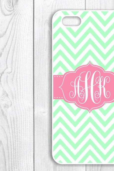 Monogrammed chevron Iphone 5 case - Personalized Hard Cases for Phones