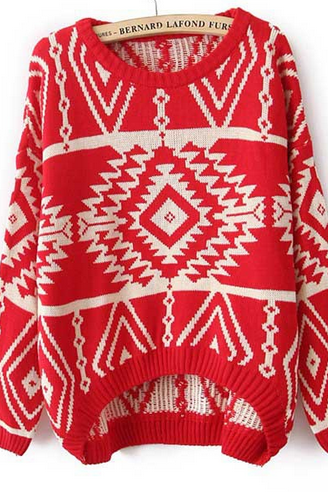 Retro round neck knit sweater AX090313ax