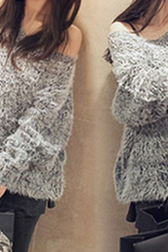 Fashion Loose Round Neck Knit Sweater Ax090504ax